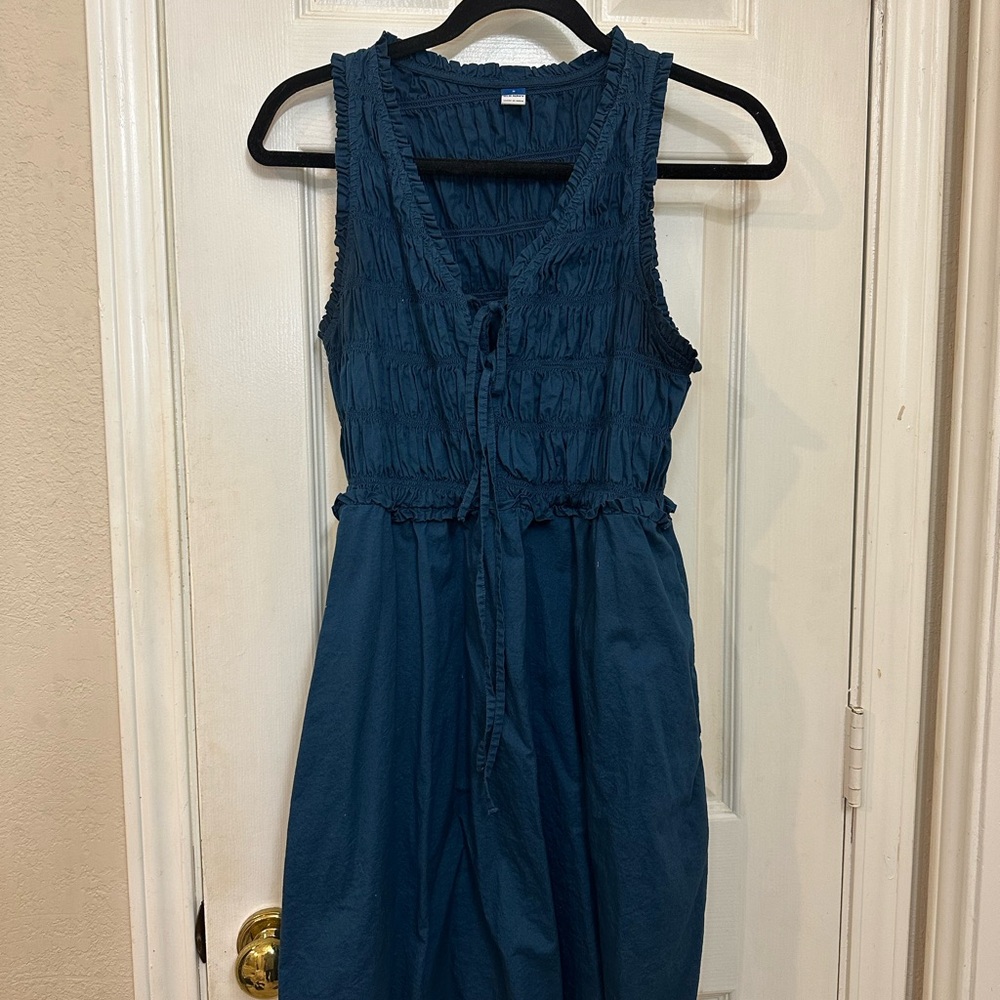 Old Navy Teal Sleeveless Midi Dress
